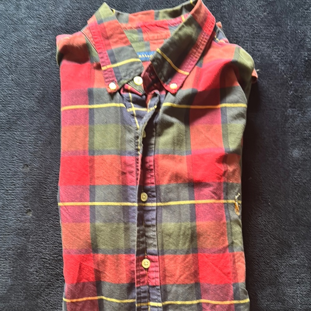 Plaid Button-Up Shirt